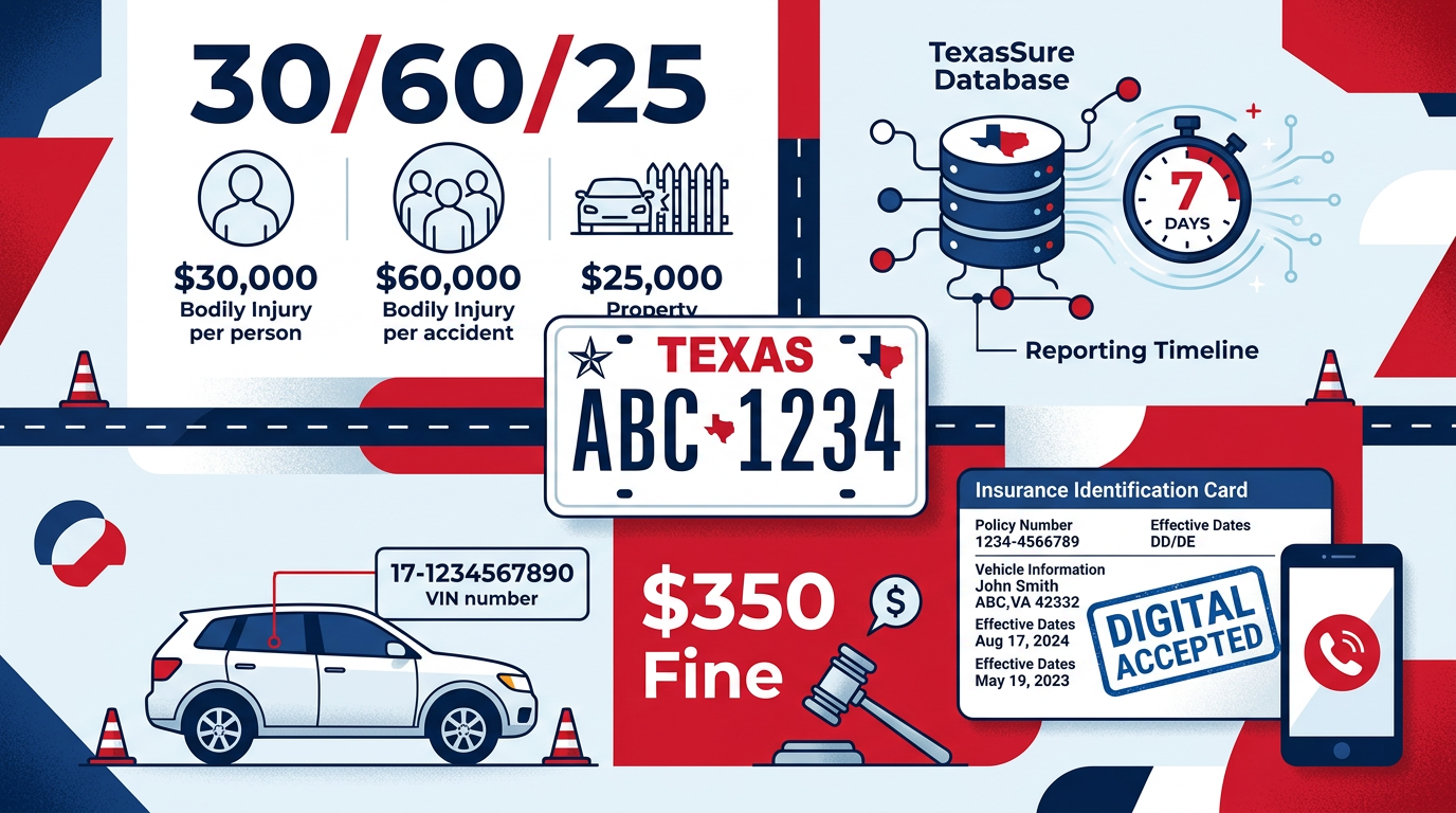 Texas Auto Insurance Requirements, Minimum Coverage Limits